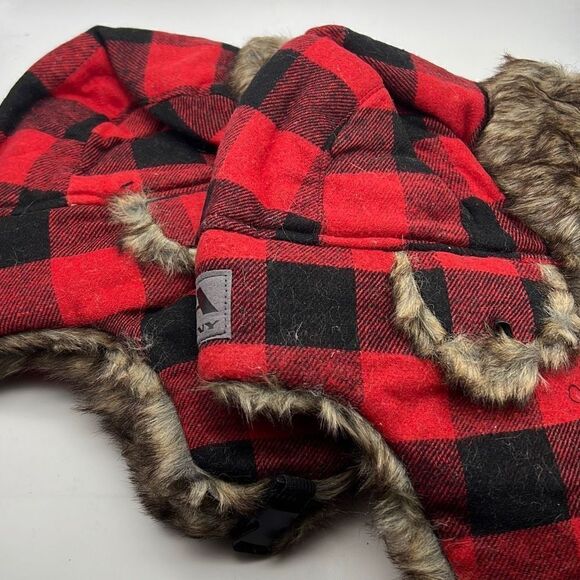 Trapper hat 2 hat bundle-NWT-kids lumberjack red/brown - Picture 2 of 4